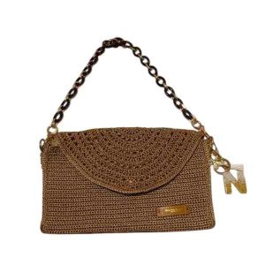 GOLDEN CHARM HANDGEHÄKELTE TASCHE